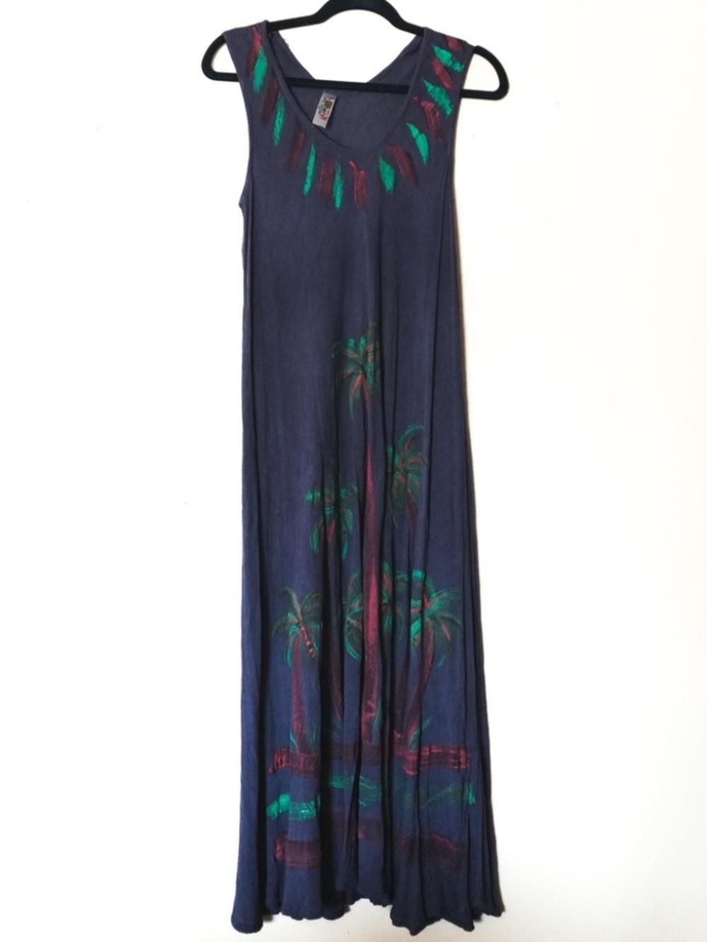 India Boutique Palm Tree Painted Cover Up Dress